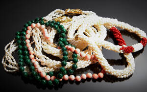 Collier malakit korall