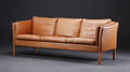 Dansk møbelproducent. 3-personers sofa, læder