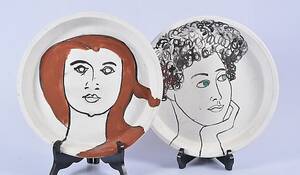 BJÖRN ROSENDAL. Fat, 2 st, keramik.