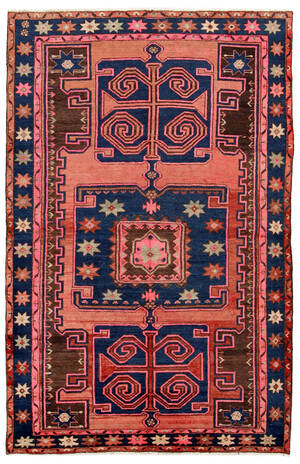 Persisk handknuten matta Zanjan, 205 x 130 cm