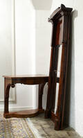 Spegel med konsolbord mahogny