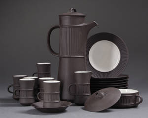 Jens Harald Qvistgaard 1919-2008 Flamestone service af stentøj 25