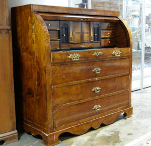 Rullklaffssekretär mahogny