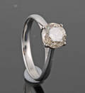 18k Diamond solitaire ring 1.36 ct