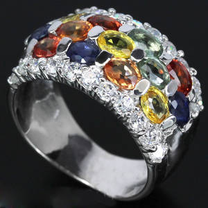 Multicolour lillefinger ring