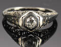 Vintage diamantring, ca. 0.18 ct
