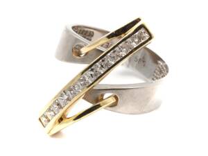 Ring 14K tvåfärgad