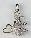 Diamantvedhæng, ca. 0.25 ct.