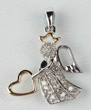 Diamantvedhæng, ca. 0.25 ct.
