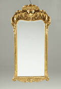 Väggspegel rokokostil förgylld