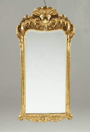 Väggspegel rokokostil förgylld