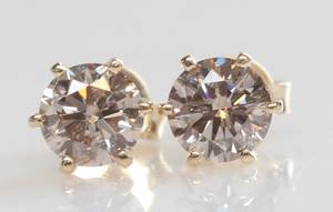 Brillantørestikker, ca. 1.18 ct. 2
