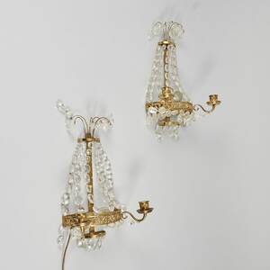 Vägglystrar, med prismor