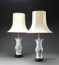 Et par kinesiske bordlamper af porcelæn 2