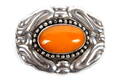 Dansk broche m rav, skønvirkestil, ca. år 1900