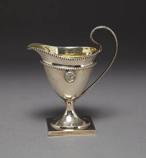 Gräddkanna i silver, empire