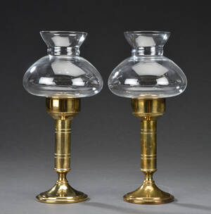 Par stormlysestager messing og glas2