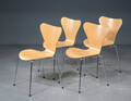 Arne Jacobsen, 4 stole, syveren, model 3107 4