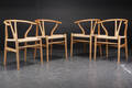 Hans J. Wegner. Sæt på fire Y- stole, model CH-24, lakeret eg 4