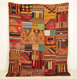 Persisk Patchwork kelim, 259x200 cm.