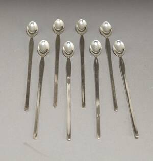 Cocktailskedar i silver