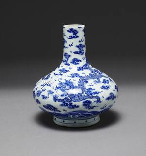 Vas Kina dekor i underglasyrbått