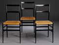 Gio Ponti. Tre stole, model Superleggera 3