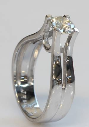 Solitairering, ca. 0.90 ct.
