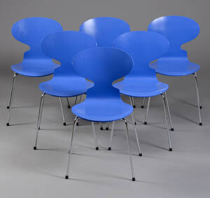 Arne Jacobsen. Seks Myrestole, model 3101 6 