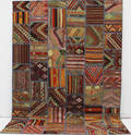 Kelim, Handsydd patchwork, 352x254