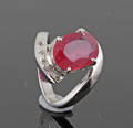 Ruby  Diamond Ring approx. R 6.15ct With certificate