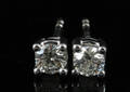 Earrings in 14k set with brilliant cut diamonds 0.40 ct 