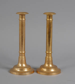 Ljusstakar, mässing, Tyskland, 1800-talets slut, 2 st