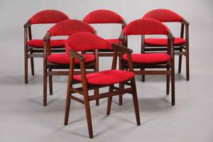 Dansk møbelproducent. Sæt spisestole, teaktræ 6