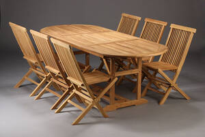 Havemøbelsæt - Teaktræ 7.