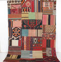 Orientmatta, flatvävd, Patchwork, 200x147 cm
