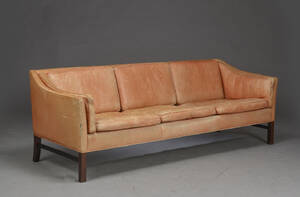 Tre-personers sofa af læder  