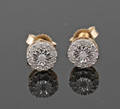 9K Diamond Earrings approx. 0.19ct 2