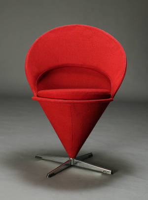 Verner Panton. Kræmmerhusstol  cone chair
