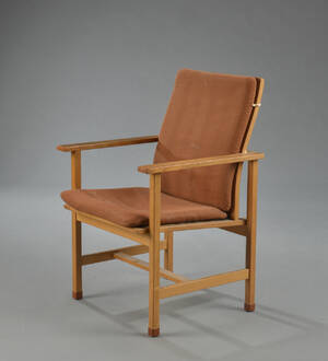 Børge Mogensen. Lænestole af egetræ, model 2257