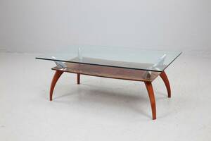 SOFFBORD, med glasskiva, mahogny
