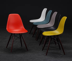 Charles Eames 1907- 1978. Seks armstole, model DSW 6