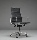 Charles Eames. Kontorstol model EA-337, Aluminum Group Executive chair, sort læder 