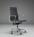  Charles Eames. Kontorstol model EA-337, Aluminum Group Executive chair, sort læder 
