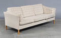 Mogens Hansen. Tre pers-sofa betrukket med ternet uld