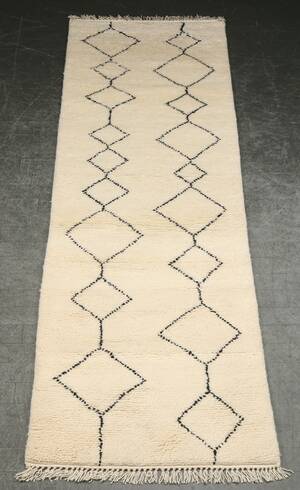 Marokkansk tæppe, 308x80 cm.