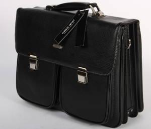 Apples. Skulderrejsetaske i sort læder.