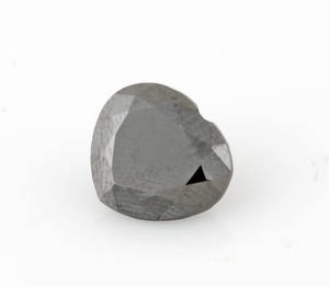 1 loose Heart-cut Black diamond 4.20ct.With certificate