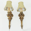 VÄGGLAMPETTER, ett par, gustaviansk stil