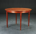 Cirkulært spisebord med udtræk, teak, 1950erne, dansk møbelproducent 3